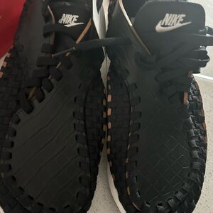 Nike Black Woven Slip-On Shoes